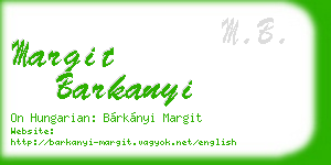 margit barkanyi business card